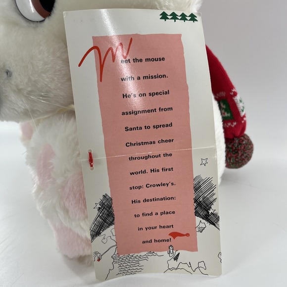 Vintage Commonwealth Kris Mouse With A Mission Christmas Plush Stuffed Animal - Picture 10 of 16